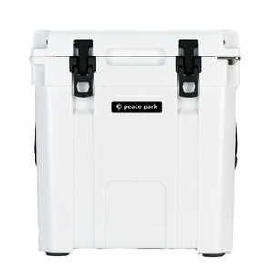 PEACEPARK アウトドア用品 保冷 クーラーボックス 33QT (約31L) ホワイト ROTOMOLDEDCOOLERBOX