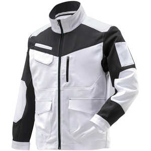 ミズノ ワークジャケット(通年向け) ［ユニセックス］ L 01：ホワイト×チャコール F2JE119401