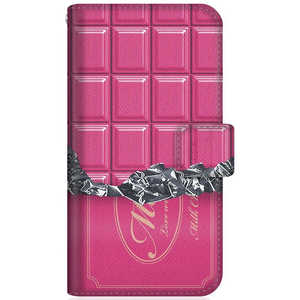 CASEMARKET Samsung Galaxy A20 スリム手帳型ケース 板チョコ コレクション チョコレート ダイアリー ストロベリー SCV46-BCM2S2264-78