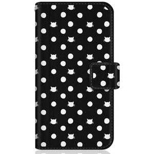 CASEMARKET Samsung Galaxy A20 NYAGO スリム手帳型ケース ノート キュート ドット パターン ブラック SCV46-BNG2S2019-78 CASEMARKET Samsung Galaxy A20 NYAGO スリム手帳型ケース ノート キュート ドット パターン ブラック SCV46-BNG2S2019-78
