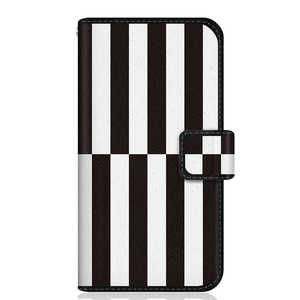 CASEMARKET Google Pixel 4 スリム手帳型ケース 北欧 モダン モノトーン クロス パターン Black & White G020N-BCM2S2113-78