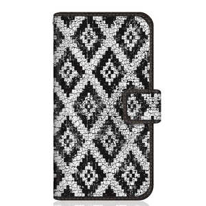 CASEMARKET Google Pixel 4 スリム手帳型ケース アラスカ モダン モノトーン インディアン Black & White G020N-BCM2S2114-78