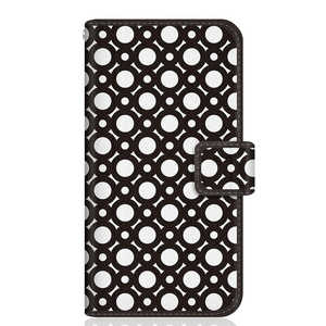 CASEMARKET Google Pixel 4 XL スリム手帳型ケース Geometric Pattern 幾何学模様 モノトーン The Circle chain G020P-BCM2S2109-78