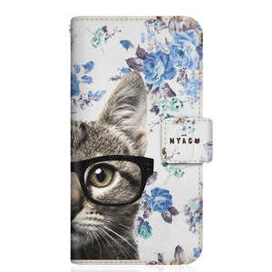 CASEMARKET Huawei nova 5T NYAGO スリム手帳型ケース ノート キュート メガネ フェイス キャット - サマー フラワー だにゃ~。 - ブルー YAL-L21-BNG2S2726-78 CASEMARKET Huawei nova 5T NYAGO スリム手帳型ケース ノート キュート メガネ フェイス キャット - サマー フラワー だにゃ~。 - ブルー YAL-L21-BNG2S2726-78