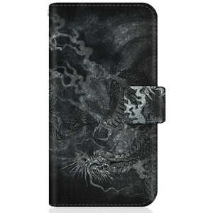 CASEMARKET Google Pixel 4a スリム手帳型ケース 龍の咆哮 - 黒 ダイアリー G025M-BCM2S2160-78