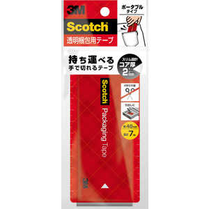 3Mジャパン 透明梱包用テープ ポータブル 7m 3852FLT-RD