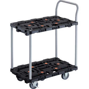 トラスコ中山 TRUSCO連結式樹脂製2段台車ビートル700X450自在3輪内2輪ストッパー付ハンドル付 BT724J3S2E100 トラスコ中山 TRUSCO連結式樹脂製2段台車ビートル700X450自在3輪内2輪ストッパー付ハンドル付 BT724J3S2E100