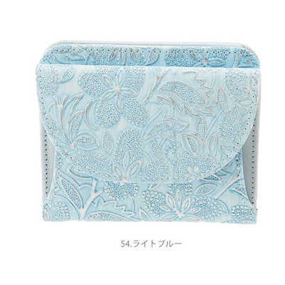 高屋 アルカン 1411674 クレア レザーパールフラワー 二つ折り札入れ