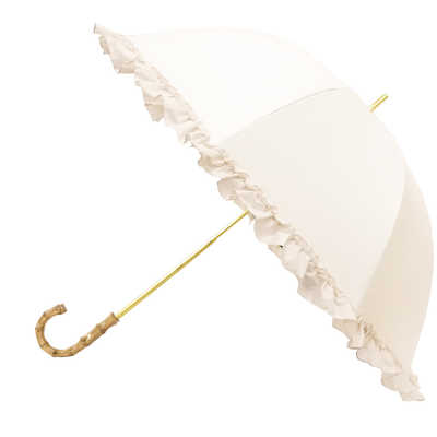 その他 F* カミオジャパン (長傘/晴雨兼用/55cm) 遮光 深張 フリル ホワイト