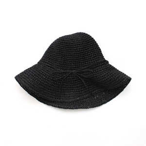 センバドー シンプル細編みペーパーハット BK/ブラック SPAPERHAT センバドー シンプル細編みペーパーハット BK/ブラック SPAPERHAT