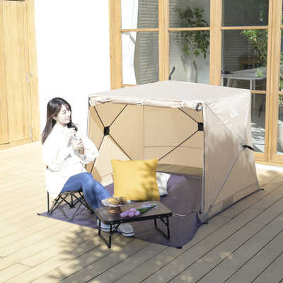 ヤマゼン パッとサッとサンシェード キューブライト PTCL-145F-BE の