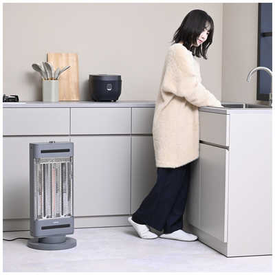 ヤマゼン 温風＋遠赤ヒーター ツインヒートプラス 1200W 首振り機能