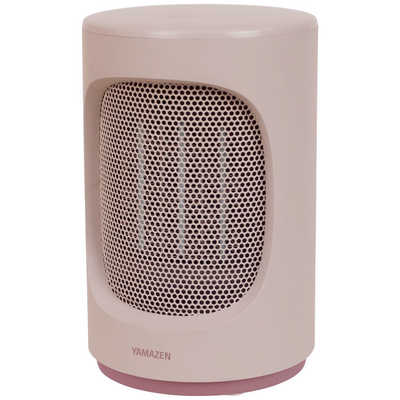 ヤマゼン ミニセラミックヒーター 600W 2時間オートオフ機能 ピンク