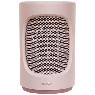 ヤマゼン ミニセラミックヒーター 600W 2時間オートオフ機能 ピンク