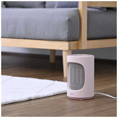 ヤマゼン ミニセラミックヒーター 600W 2時間オートオフ機能 ピンク