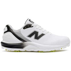 ニューバランス メンズ ゴルフシューズ Fresh Foam X 2500 v5 レース Lace WHITE with BLACK and SILVER METALLIC ［ 27.5cm］  UG2500C