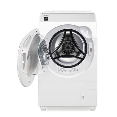 シャープ　SHARP ドラム式洗濯乾燥機 洗濯10.0kg 乾燥6.0kg ヒータセンサー乾燥 (左開き) ES-K10B-WL ホワイト系