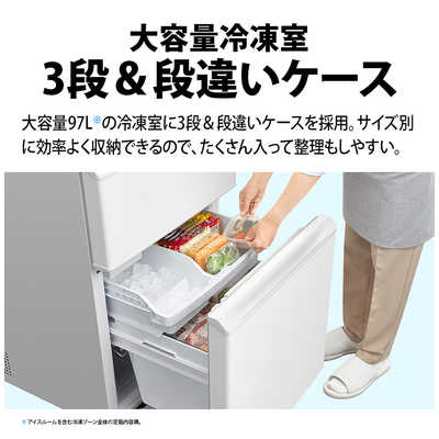 シャープ SHARP 冷蔵庫 3ドア 374L どっちもドア(両開き