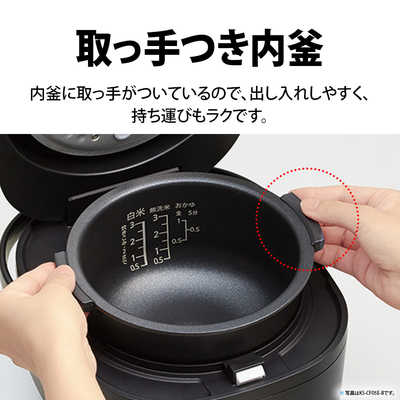 シャープ SHARP 炊飯器 3合 マイコン ブラック系 KS-CF05E-B の通販
