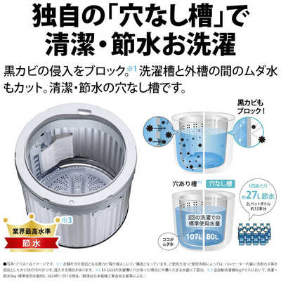 シャープ SHARP 全自動洗濯機 洗濯6.0kg シルバー系 ES-GE6J-S の通販