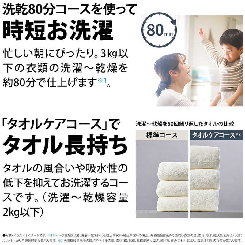 シャープ　SHARP シャープ　SHARP ドラム式洗濯乾燥機 (左開き) 洗濯12.0kg 乾燥6.0kg ハイブリッド乾燥NEXT プラズマクラスター 洗剤自動投入 グレイングレー ES-12X1-HL ES-12X1-HL