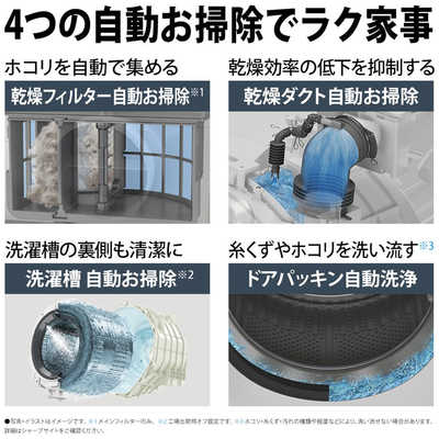 シャープ SHARP ドラム式洗濯乾燥機 (左開き) 洗濯12.0kg 乾燥6.0kg
