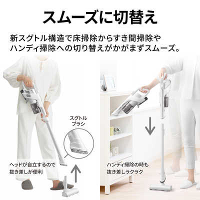 SHARP 掃除機 RACTIVE Air EC-AR11-W ホワイト系 シャープ SHARP スティッククリーナー RACTIVE Air サイクロン式