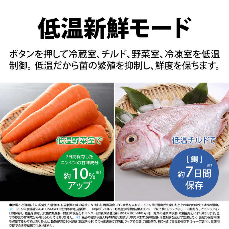 シャープ　SHARP シャープ　SHARP 冷蔵庫 5ドア 408L オートクローズ どっちもドア 真ん中野菜室 プラズマクラスター 幅60cm シルキーマットホワイト SJ-XW41R-W SJ-XW41R-W