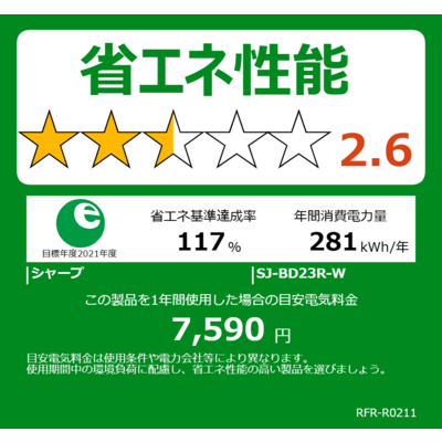 シャープ SHARP 冷蔵庫 2ドア 230L 右開き プラズマクラスター メガ シャープ SHARP 冷蔵庫 2ドア 230L 右開き プラズマクラスター メガ