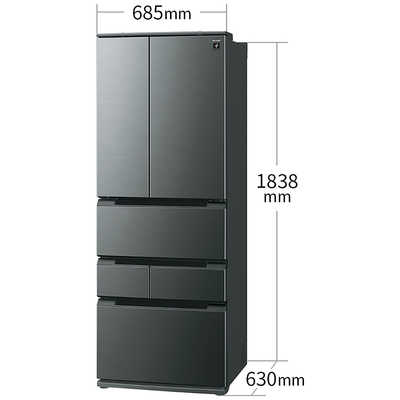 にこたろう930 シャープ 冷蔵庫　455L　6ドア　中古　設置無料 シャープ SHARP 冷蔵庫【Fit63】 6ドア 505L フレンチドア(観音開き