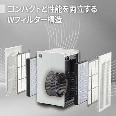 シャープ SHARP 空気清浄機 プラズマクラスター7000 空気清浄:18畳 PM2