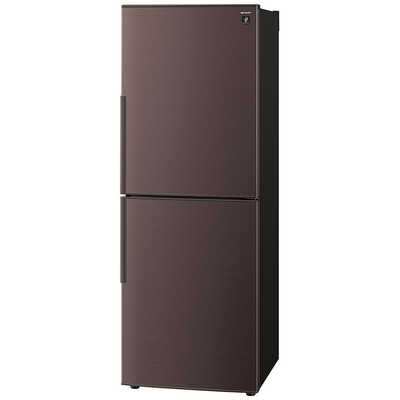 ブラウン　シャープ冷蔵庫 8年使用 シャープ SHARP 冷蔵庫 2ドア 280L 右開き プラズマクラスター