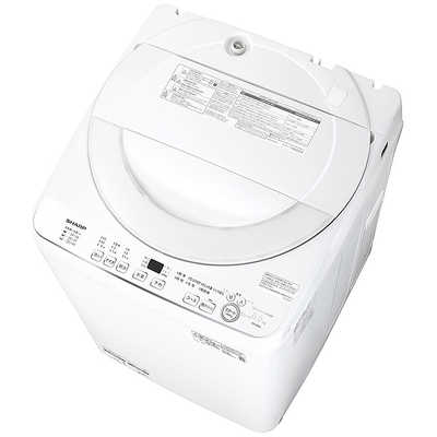 シャープ SHARP 全自動洗濯機 洗濯6.0kg 穴なし槽 ホワイト ES-GE6K-W 