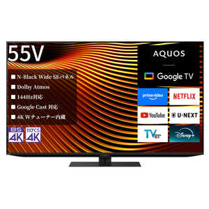 �V���[�v SHARP �t��miniLED�e���r AQUOS �m55V�^ / Bluetooth�Ή� / 4K�Ή� / BS�ECS 4K�`���[�i�[���� / YouTube�Ή��n 4T-55X7A
