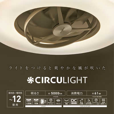 ドウシシャ CIRCULIGHT スイングシーリングモデル 12畳用