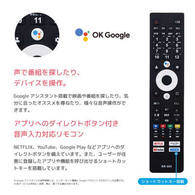 オリオン電機 液晶テレビ 55V型 4Kチューナー内蔵 YouTube NETFLIX 