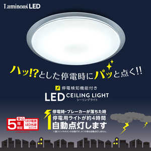 ドウシシャ LED照明 シーリングライト 6畳 昼光色 停電検知 LuminousLED(ルミナス) ハパつく リモコン付属 TKE-Y06DXD ドウシシャ LED照明 シーリングライト 6畳 昼光色 停電検知 LuminousLED(ルミナス) ハパつく リモコン付属 TKE-Y06DXD