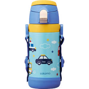 ドウシシャ sokomo そこまで洗える3WAYキッズボトル 450ml のりもの SAKB450BL ドウシシャ sokomo そこまで洗える3WAYキッズボトル 450ml のりもの SAKB450BL