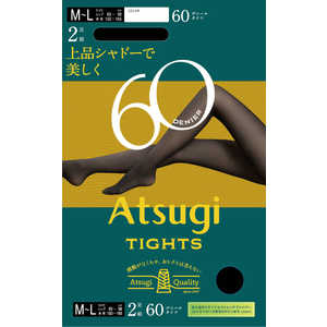 アツギ タイツ 60デニール 2足組 L～LL ブラック 