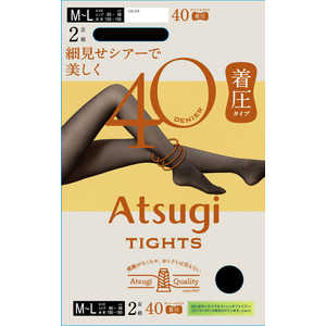 アツギ タイツ 40デニール 着圧 2足組 L?LL ブラック アツギ タイツ 40デニール 着圧 2足組 L?LL ブラック
