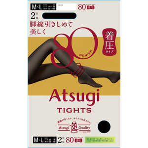 アツギ タイツ 80デニール 着圧 2足組 M?L ブラック アツギ タイツ 80デニール 着圧 2足組 M?L ブラック