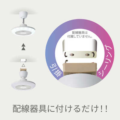 ドウシシャ サーキュライト 引掛けシーリング用 調色(電球色、昼白色