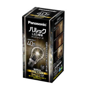 pi\jbN Panasonic LEDd ʓd^Cv(E26) NA^Cv mE26 / ʓd` / 40W / dF / 1 / S^Cvn LDA5LC4
