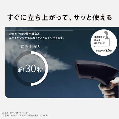 パナソニック Panasonic 衣類スチーマー ミッドナイトブラック NI