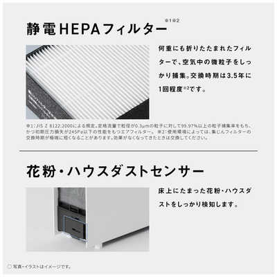 パナソニック Panasonic 空気清浄機 ナノイーX 9.6兆 空気清浄：～31畳
