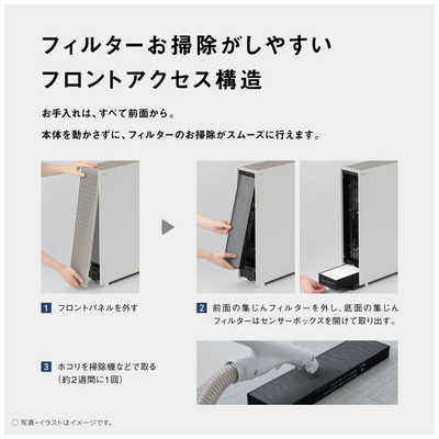★動作品★Panasonic★空気清浄機★F-PXH35★ コンパクト[適用床面積]16畳 ★パナソニック★（A747）AKARI ナノイーX48兆」搭載 加湿空気清浄機 ホワイト F-VXU90-W [適用畳数