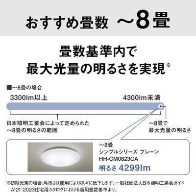 パナソニック Panasonic LED照明 シーリングライト 8畳 調光 調色