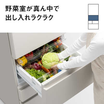 ★468　冷蔵庫　400㍑-500㍑　日立　右開き　設置無料　洗濯機セット割り パナソニック Panasonic 冷蔵庫 5ドア 468L 右開き BRタイプ 真ん中