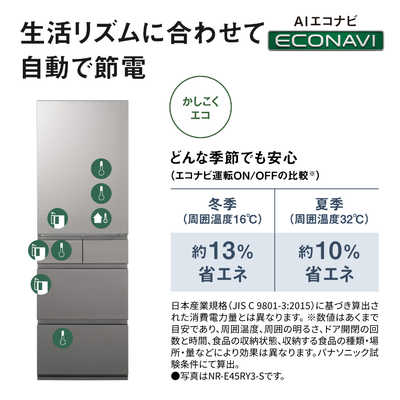 パナソニック Panasonic 冷蔵庫 5ドア 450L 右開き RYタイプ 真ん中 