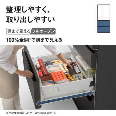 パナソニック Panasonic 冷蔵庫 6ドア 601L フレンチドア(観音開き) WX
